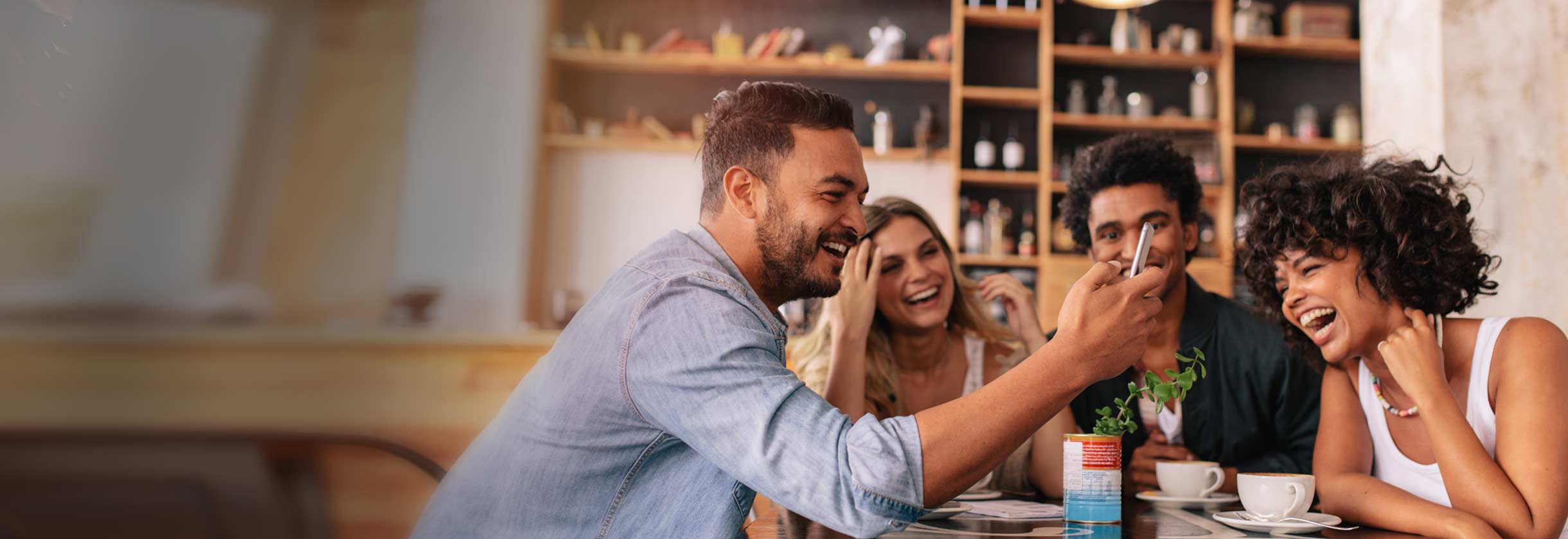 Group of friends using Zelle